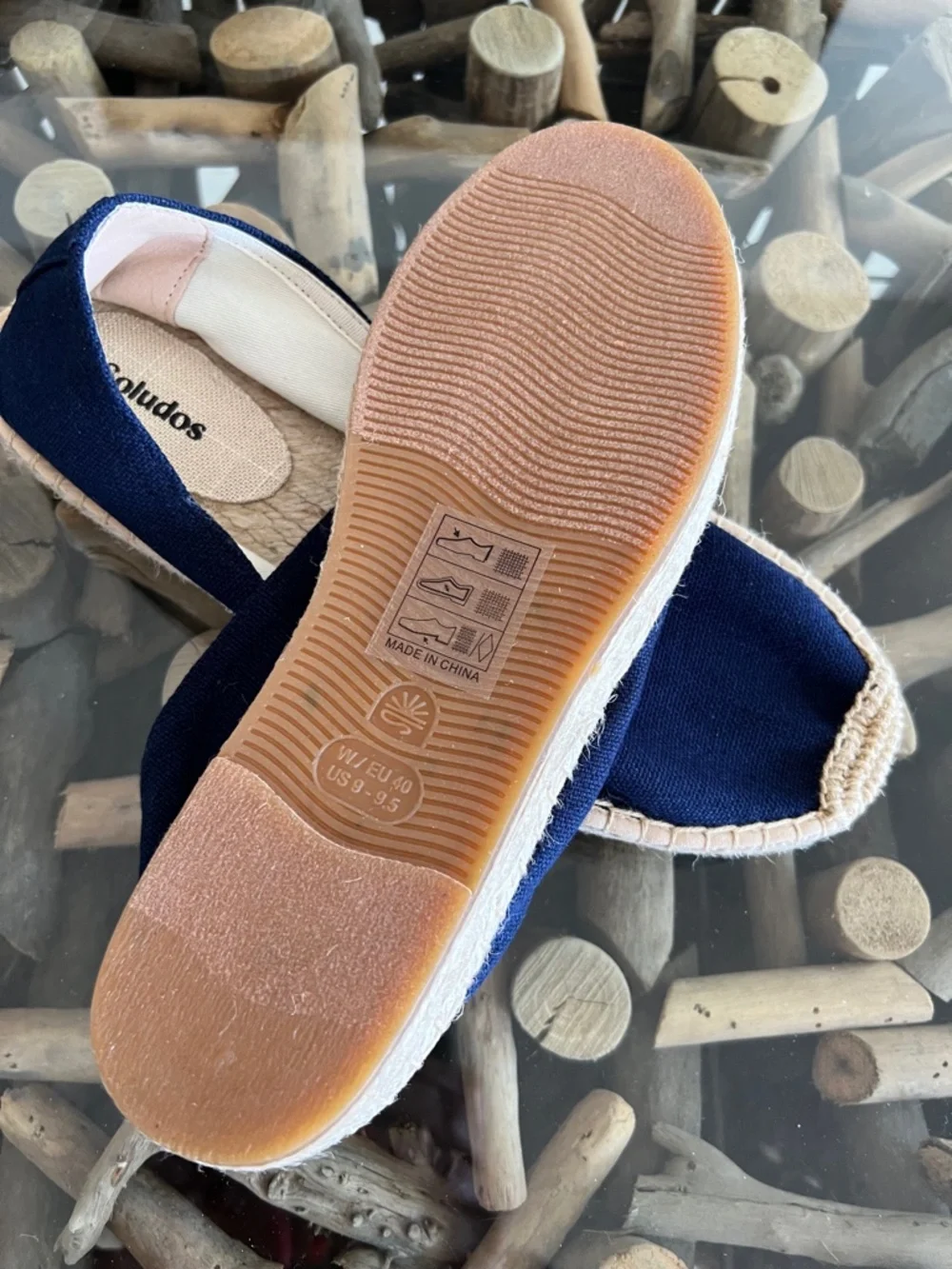 SOLUDOS Armada Blue Smoking Platform Espadrilles